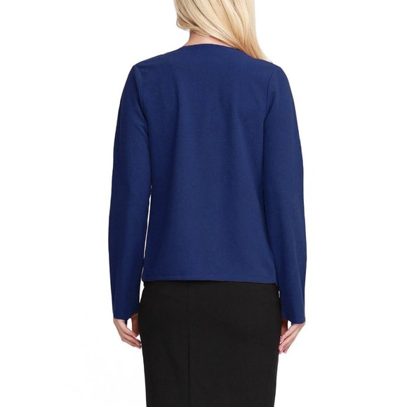Basic Casual Navy Open Front Blazer Cardigan - Picture 6 of 6